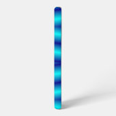 Abstract patroon met witte blauwe neon samsung galaxy hoesje (Linkerkant)