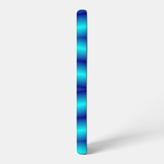 Abstract patroon met witte blauwe neon samsung galaxy hoesje (Linkerkant)