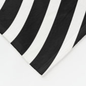 Abstract patroon met zwarte en witte golvende lijn fleece deken (Hoek)