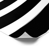 Abstract patroon met zwarte en witte golvende lijn poster (Hoek)
