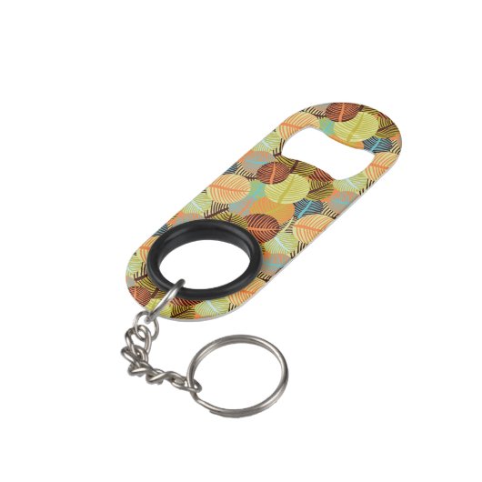 Abstract patroon mini flessenopener (Achterkant Gekanteld)