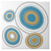 Abstract patroon, modern design, boomringen tegeltje (Voorkant)