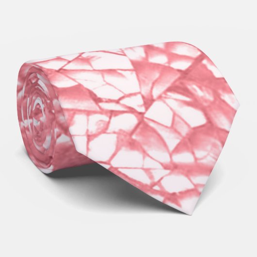 Abstract patroon modern roze Floral Cluster Stropdas (Opgerold)