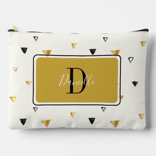 Abstract Patroon Monogram Script Modern Custom Etui (Voorkant)