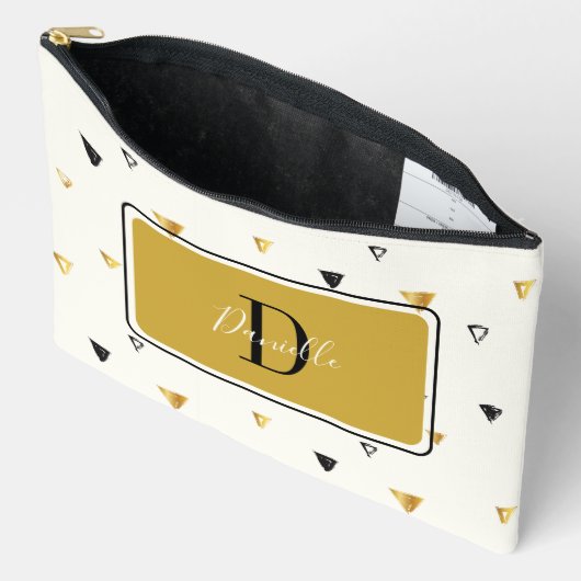 Abstract Patroon Monogram Script Modern Custom Etui (Open)