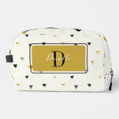 Abstract Patroon Monogram Script Modern Custom Toilettasje (Voorkant)