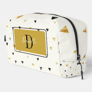 Abstract Patroon Monogram Script Modern Custom Toilettasje