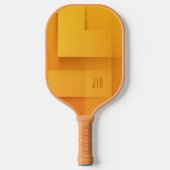 Abstract Patroon Monogrammed Initialen Oranje Pro Pickleball Paddle (Voorkant)