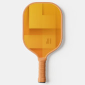 Abstract Patroon Monogrammed Initialen Oranje Pro Pickleball Paddle (Achterkant)