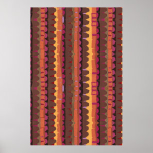 Abstract patroon naadloos botanisch 4 poster