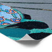 Abstract patroon naadloze illustratie 3 poster (Hoek)