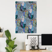 Abstract patroon naadloze illustratie 3 poster (Thuiskantoor)
