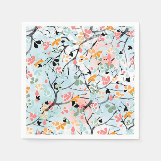 Abstract patroon, najaarspatroon servet (Voorkant)