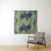 Abstract patroon op een , moderne achtergrond wandkleed (In situ)
