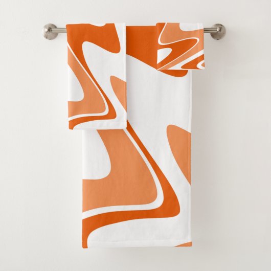 Abstract patroon - oranje bad handdoek (Insitu)