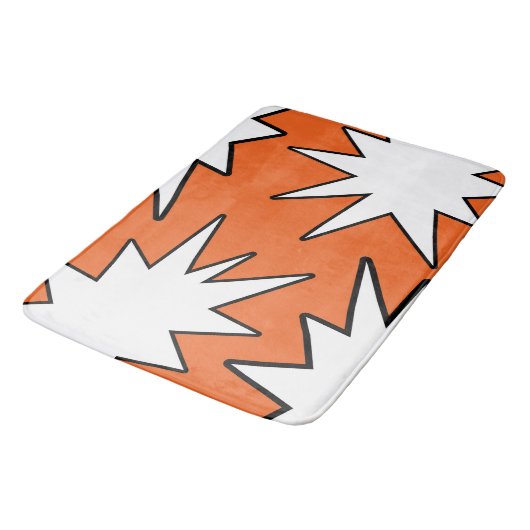 Abstract patroon - oranje badmat (Gekanteld)