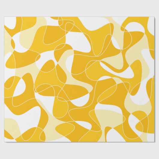 Abstract patroon - oranje cadeaupapier (Vlak)