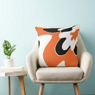 Abstract patroon - oranje kussen
