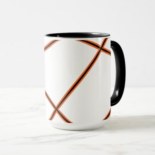Abstract patroon - oranje mok (Voorkant rechts)