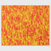 Abstract patroon oranje rood geel cadeaupapier (Vlak)