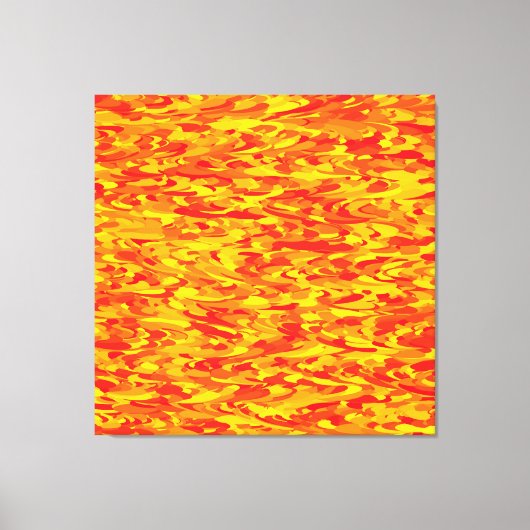 Abstract patroon oranje rood geel canvas afdruk (Voorkant)