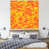 Abstract patroon oranje rood geel canvas afdruk (Insitu (Slaapkamer))