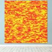 Abstract patroon oranje rood geel canvas afdruk (Insitu (Houten vloer))