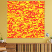 Abstract patroon oranje rood geel canvas afdruk (Insitu (Woonkamer))