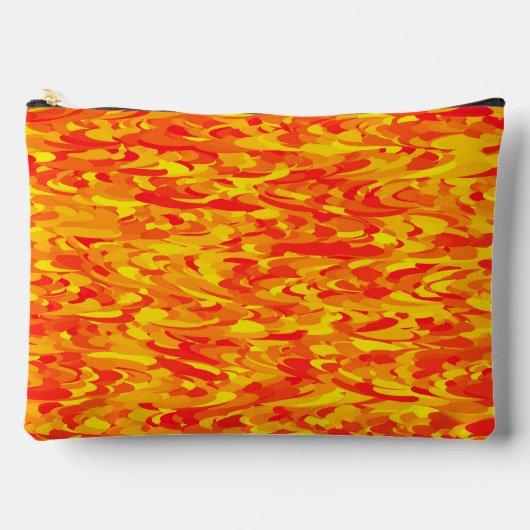 Abstract patroon oranje rood geel groot etui (Voorkant)