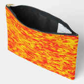 Abstract patroon oranje rood geel groot etui (Open)