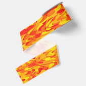 Abstract patroon oranje rood geel grosgrain lint (Achterkant)