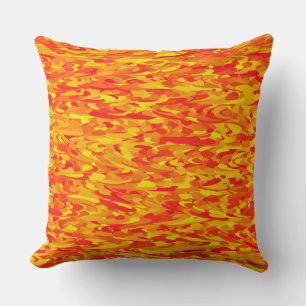 Abstract patroon oranje rood geel kussen