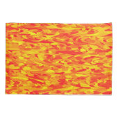 Abstract patroon oranje rood geel kussensloop (Achterkant-Links)
