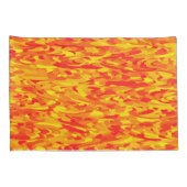 Abstract patroon oranje rood geel kussensloop (Achterkant-Rechts)
