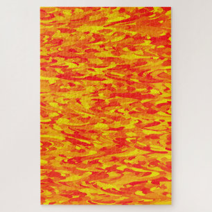 Abstract patroon oranje rood geel legpuzzel