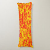 Abstract patroon oranje rood geel lichaamskussen (Voorkant Verticaal)