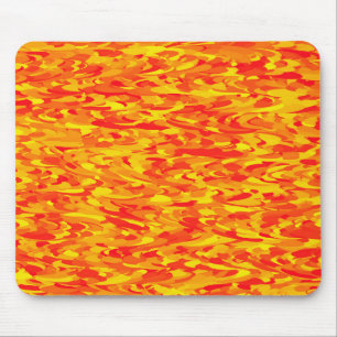 Abstract patroon oranje rood geel muismat