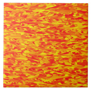 Abstract patroon oranje rood geel tegeltje