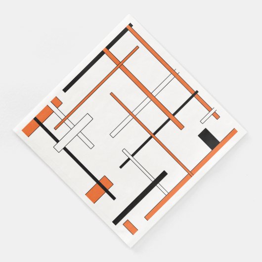 Abstract patroon - oranje servet (Hoek)