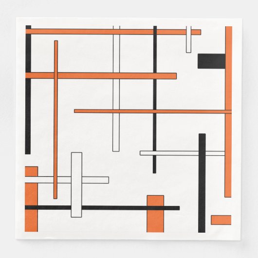 Abstract patroon - oranje servet (Voorkant)