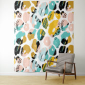 Abstract patroon, organische vormen, pastelkleuren wandkleed (In situ)