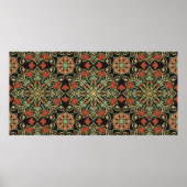 Abstract patroon. Orientale kleur achtergrond. Poster (Voorkant)