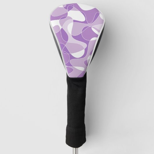 Abstract patroon - paars. golfheadcover (Voorkant)