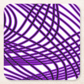 Abstract patroon - paars kartonnen onderzetters (Voorkant)