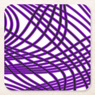 Abstract patroon - paars kartonnen onderzetters