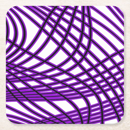 Abstract patroon - paars kartonnen onderzetters (Voorkant)