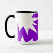 Abstract patroon - paars mok (Links)