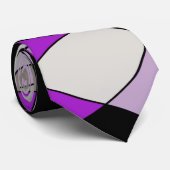 Abstract patroon - paars. stropdas (Opgerold)