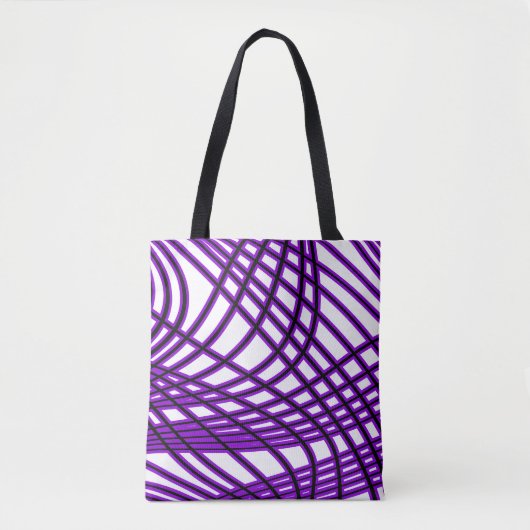 Abstract patroon - paars tote bag (Voorkant)