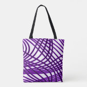 Abstract patroon - paars tote bag (Achterkant)